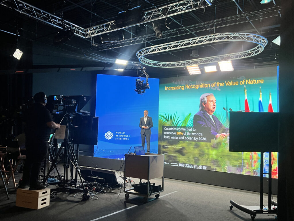 LED Video Wall Rental for DC based nonprofit World Resources Institute held at DC area studio