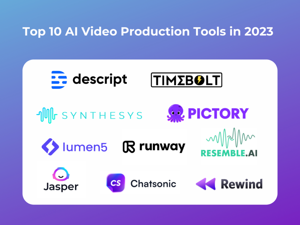 Best Video Production AI Tools of 2023